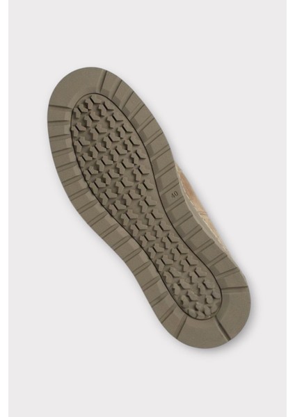 Erkek Nubuk Hakiki Deri Bağcıklı Kaydırmaz Kauçuk Taban Bot Bej fırsatları