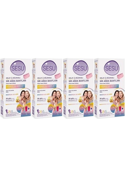 Doğal Ağda Bandı Seti, 24'lü Paket, Ilk Adım Serisi, 4'lü Paket