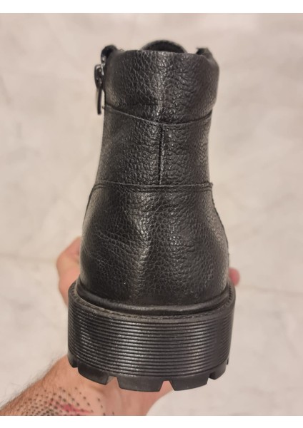 Hakiki Deri Erkek Bot Iç Fermuar ve Bağcıklı Anılbey Garantili indirimleri