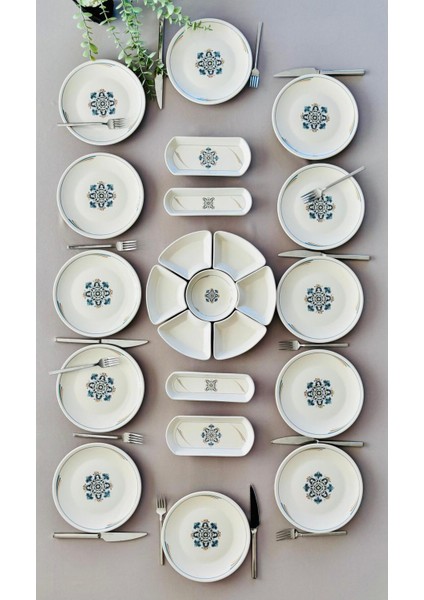 Efsun Serisi 12 Kişilik 23 Parça Kahvaltı Takımı