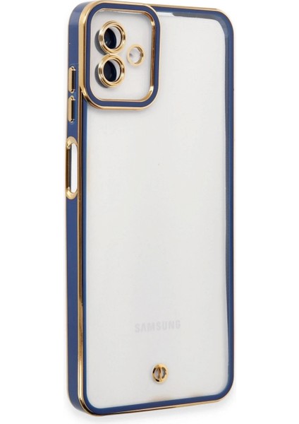 Samsung Galaxy A04 Kılıf Liva Lens Silikon - Mavi