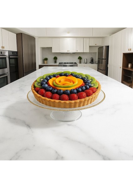 Sunum Cam Ayaklı Pasta Tabağı modelleri