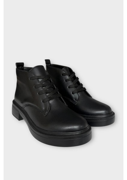 Kauçuk Yüksek Taban Kadın Bot Siyah modelleri