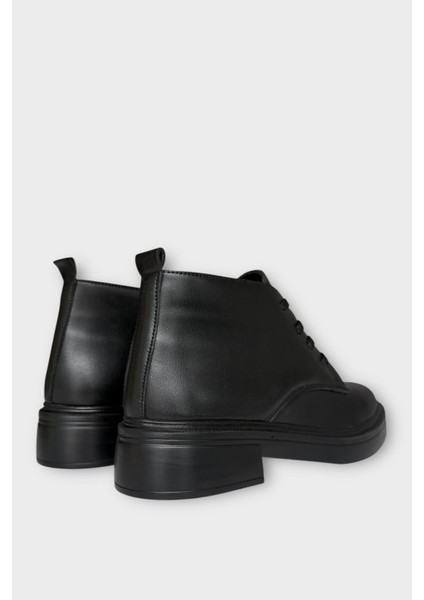 Kauçuk Yüksek Taban Kadın Bot Siyah indirimleri