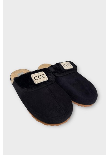 Içi Peluş Ses Yapmaz Eva Taban Kadın Evterliği Siyah modelleri