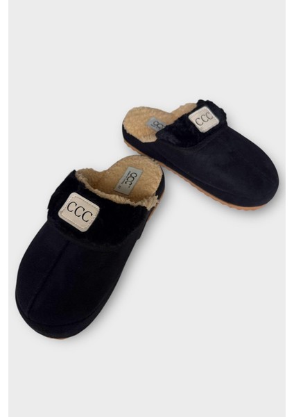 Içi Peluş Ses Yapmaz Eva Taban Kadın Evterliği Siyah fırsatları