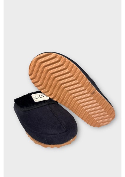 Içi Peluş Ses Yapmaz Eva Taban Kadın Evterliği Siyah