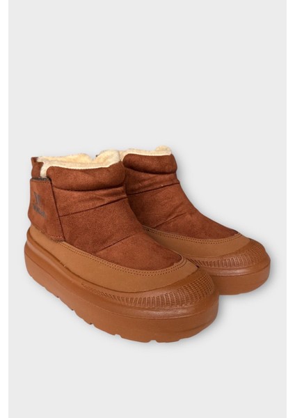 Nubuk Içi Kürklü Kalın Taban Kadın Bot Taba modelleri