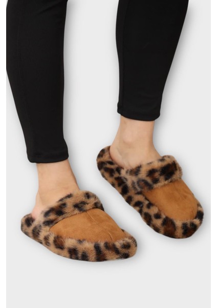 Peluş Detaylı Kadın Ev Terliği Taba fiyatları