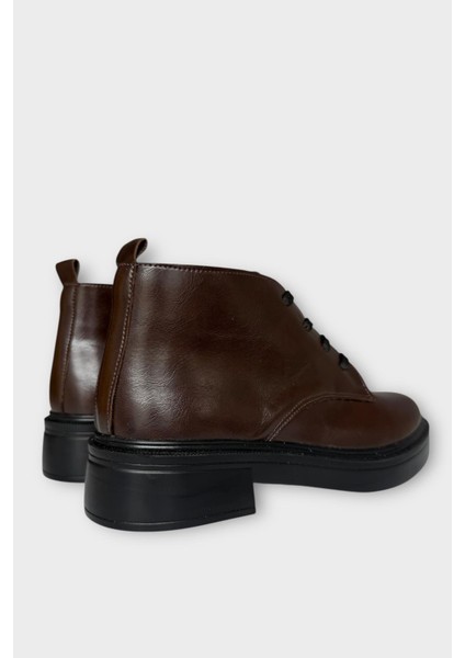 Kauçuk Yüksek Taban Kadın Bot Kahverengi indirimleri