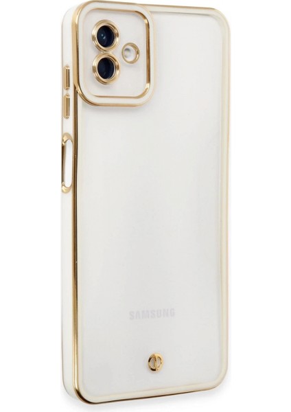 Samsung Galaxy A04 Kılıf Liva Lens Silikon - Beyaz