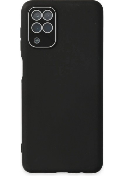 Samsung Galaxy A22 Kılıf Lansman Glass Kapak - Siyah