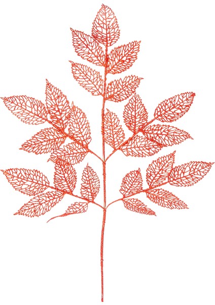 Yapay Simli Yaprak Dal Kırmızı 90 Cm.