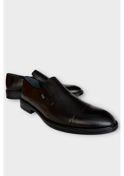 Erkek Hakiki Deri Ayakkabı Siyah - Füme modelleri
