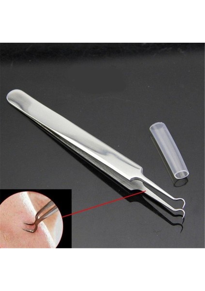 Paslanmaz Çelik Sivilce ve Siyah Nokta Temizleme Cımbızı Çengel Uç indirimleri