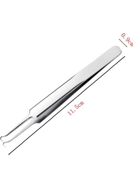 Paslanmaz Çelik Sivilce ve Siyah Nokta Temizleme Cımbızı Çengel Uç