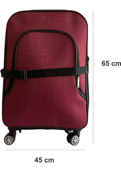 Körüklü Önden Kemerli Kumaş Orta Boy Valiz fiyatları