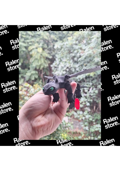 Ejderhanı Nasıl Eğitirsin Gecenin Öfkesi Figür | 20CM | Siyah ( Yüksek Kalite 3D Baskı Pla ) fırsatları