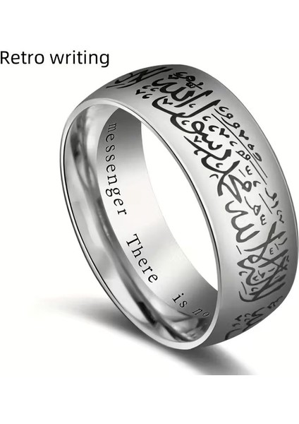 Vintage Ilhamlı 8mm Paslanmaz Çelik Yüzük modelleri