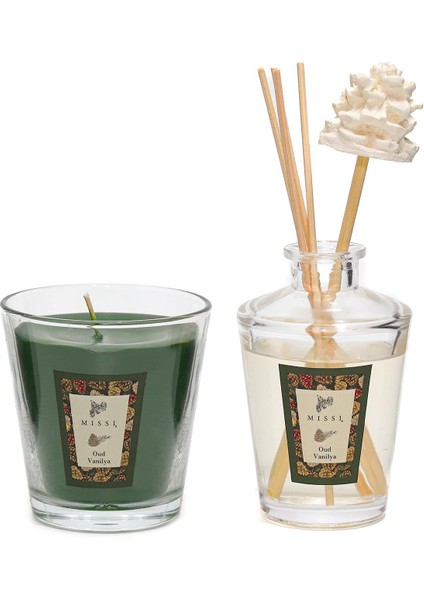 Yılbaşı Oud Vanilya Sıcaklığı (Oda Kokusu&vegan Mum Seti)