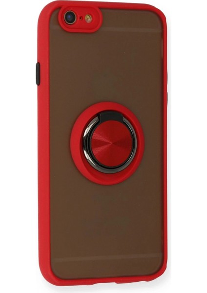 iPhone 6 Kılıf Montreal Yüzüklü Silikon Kapak - Kırmızı fiyatları