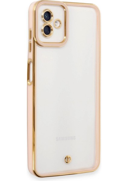 Samsung Galaxy A04 Kılıf Liva Lens Silikon - Rose