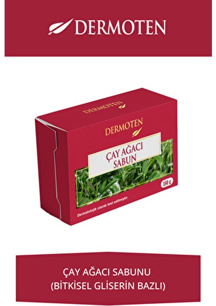 Çay Ağacı Sabun 150 gr Dermatolojik Olarak Test Edilmiş Doğal Cilt Bakımı fiyatları