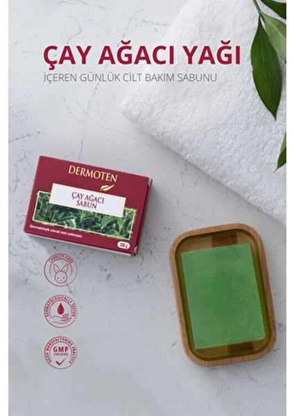Çay Ağacı Sabun 150 gr Dermatolojik Olarak Test Edilmiş Doğal Cilt Bakımı fırsatları