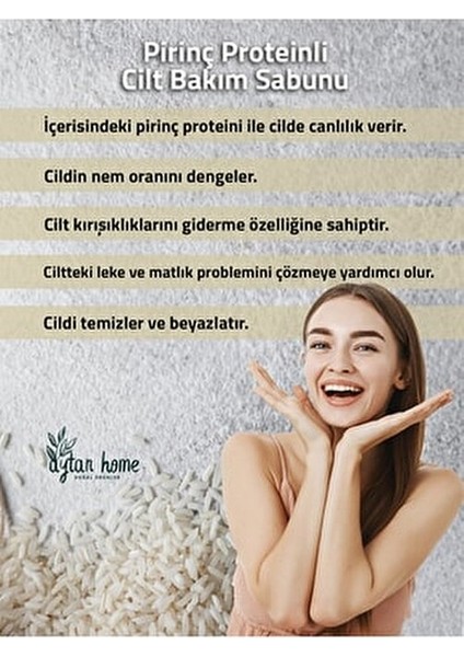 Pirinç Proteinli Cilt Bakım Sabunu Yüz Aydınlatma Etkili 125 gr x 2 Adet