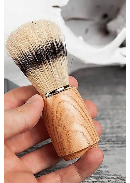 Yumuşak Hassas Ciltler Için Sakal Köpürtme Fırçası, Vintage Tasarım, 10 Cm, 2'li Paket indirimleri