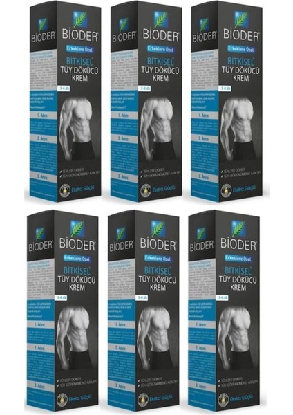 Doğal Tüy Dökücü Krem Erkekler Için 6'lı 100 ml Paket