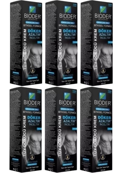 Doğal Tüy Dökücü Krem Erkekler Için 6'lı 100 ml Paket fiyatları