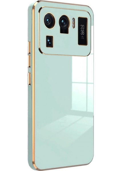 Xiaomi Mi 11 Ultra Kılıf Volet Silikon - Açık Yeşil modelleri