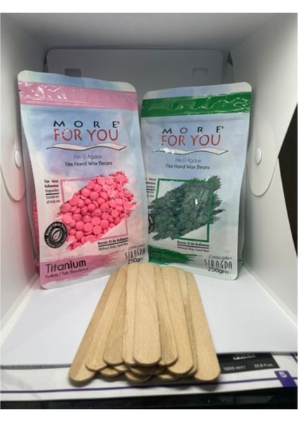 Yumuşak Boncuk Ağda 2X250G ve 100 Spatula ile Pürüzsüz Cilt