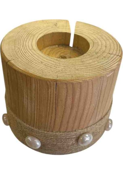 Ahşap Kütük Mumluk Dekoratif Aksesuar modelleri