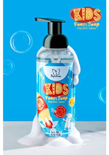 Kids Mavi Macera Köpük Sabun Çocuklara Özel 2X500 ml