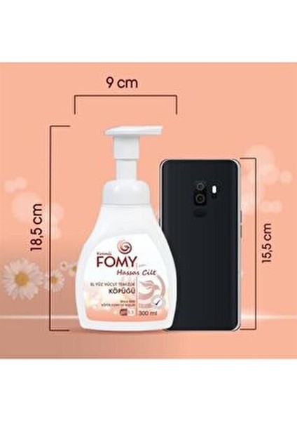 Hassas Cilt El Temizlik Köpüğü pH 5.5 Kremsi Yapısıyla 300 ml Kolay Kullanım