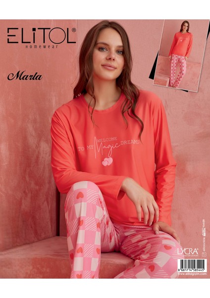 Marla Nar Çiçeği Pijama Takım