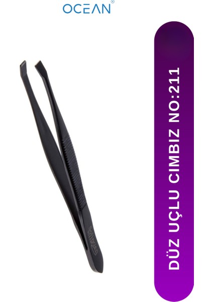 Düz Uçlu Siyah Cımbız, Hassas ve Dayanıklı, NO:211