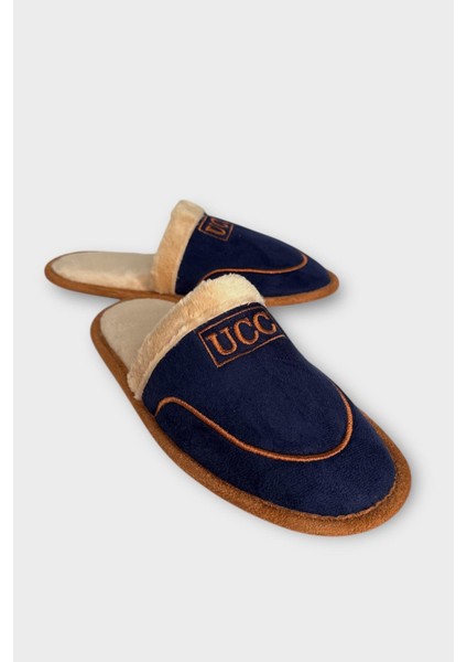 Içi Peluş Kaydırmaz Taban Bohça Unisex Ev Terliği Lacivert modelleri