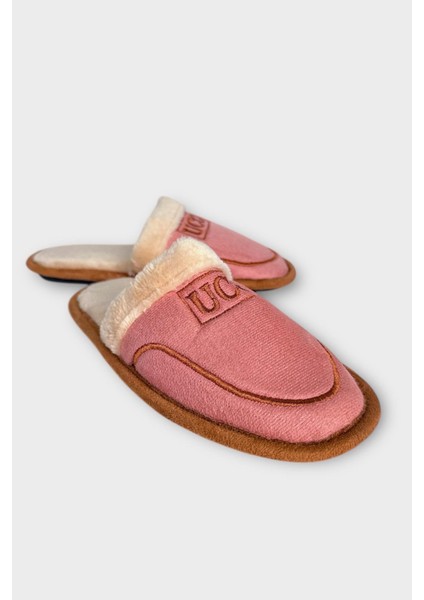 Içi Peluş Kaydırmaz Taban Bohça Unisex Ev Terliği Pudra fiyatları