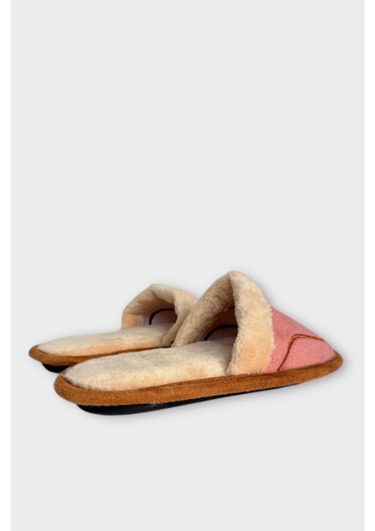 Içi Peluş Kaydırmaz Taban Bohça Unisex Ev Terliği Pudra fırsatları