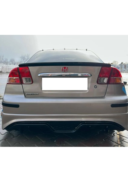 Honda Civic Vtec 2 Custom Arka Ek Difüzör Siyah Plastik 2001 2002 2003 2004 Arka-Difizör-Bodykit-Ek