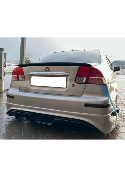 Honda Civic Vtec 2 Custom Arka Ek Difüzör Siyah Plastik 2001 2002 2003 2004 Arka-Difizör-Bodykit-Ek modelleri