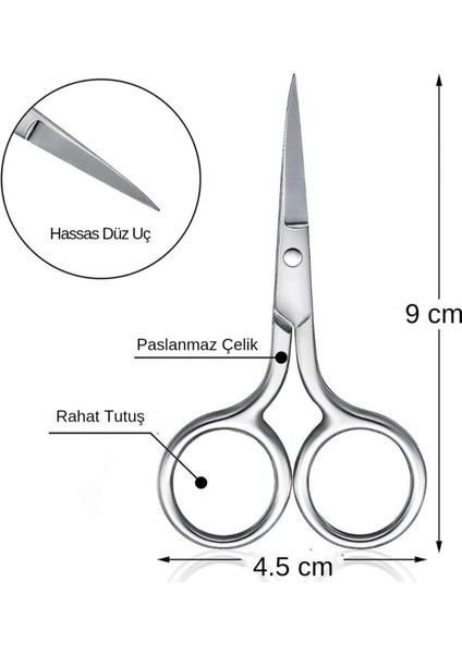 Paslanmaz Çelik Çok Amaçlı Tıraş ve Bakım Makası, Pratik ve Dayanıklı indirimleri