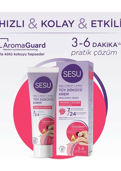 Hassas Ciltler Için Etkili ve Nazik Tüy Dökücü Krem 100 ml modelleri