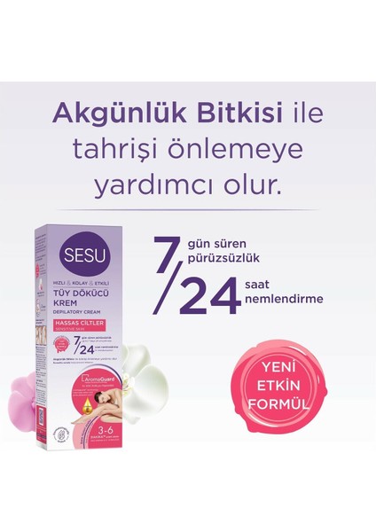 Hassas Ciltler Için Etkili ve Nazik Tüy Dökücü Krem 100 ml fırsatları