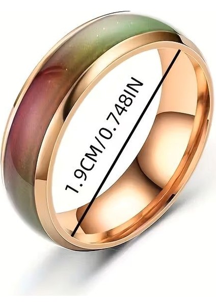 Şık Paslanmaz Çelik Renk Değiştiren Erkek ve Kadın Yüzük fiyatları