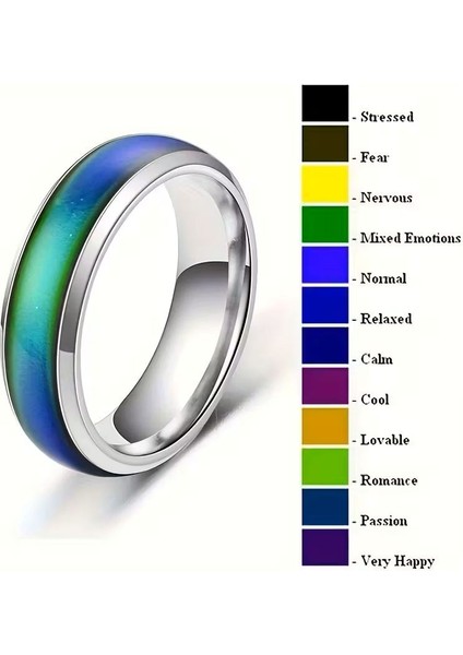 Şık Paslanmaz Çelik Renk Değiştiren Erkek ve Kadın Yüzük modelleri