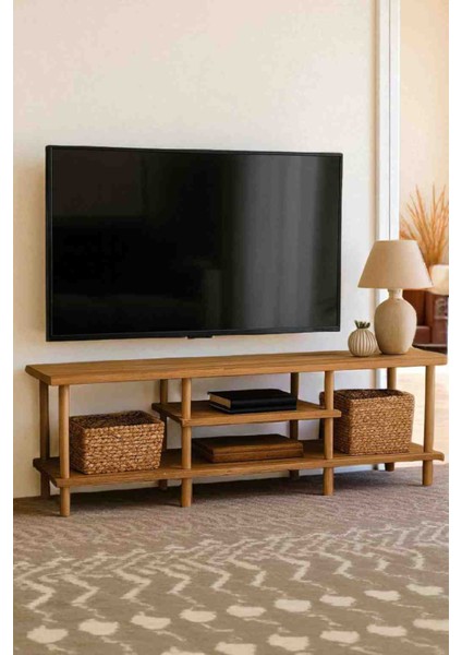 Konsol Modern Tasarım Ahşap Ayaklı Atlantik Çam Desenli 30*43*120CM fiyatları